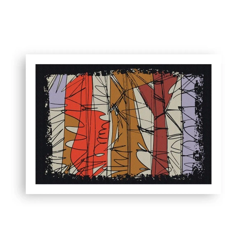Plakat - Spontan komposition - 70x50 cm