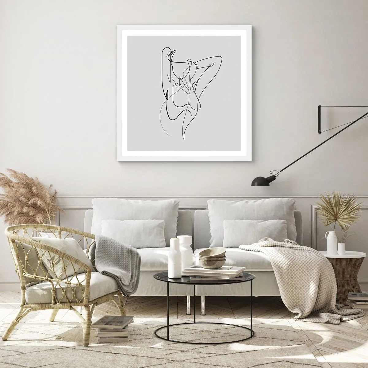 Plakat i hvid ramme - Virkelig, hvad er du for en person... - 40x40 cm
