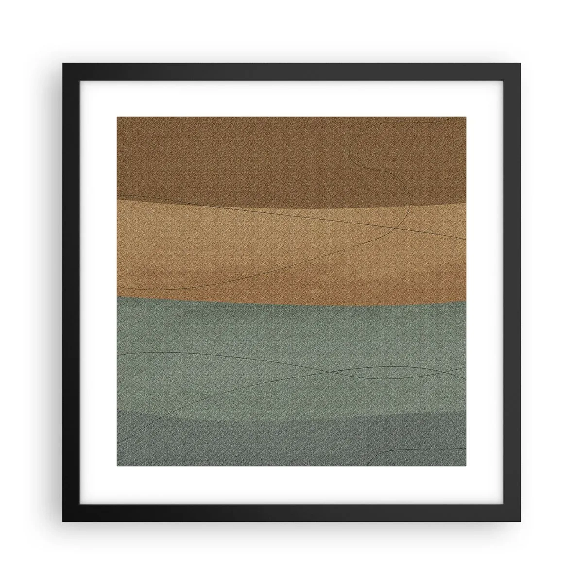 Plakat i sort ramme - Vandret sammensætning - 40x40 cm