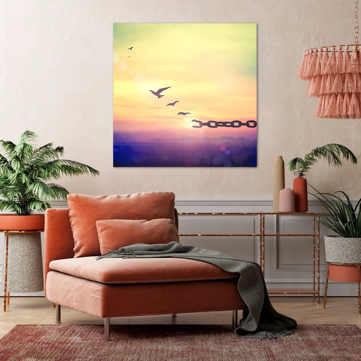 Lærredstryk - Billede på lærred - Sejr for frihed - 70x70 cm