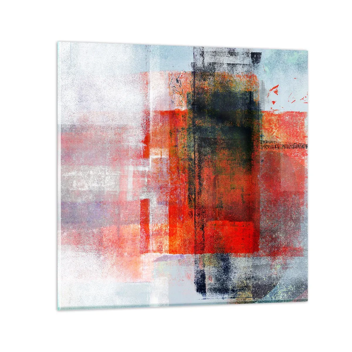 Billede på glas - Glødende komposition - 30x30 cm