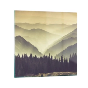 Billede på glas - Bag de syv bjerge... - 30x30 cm