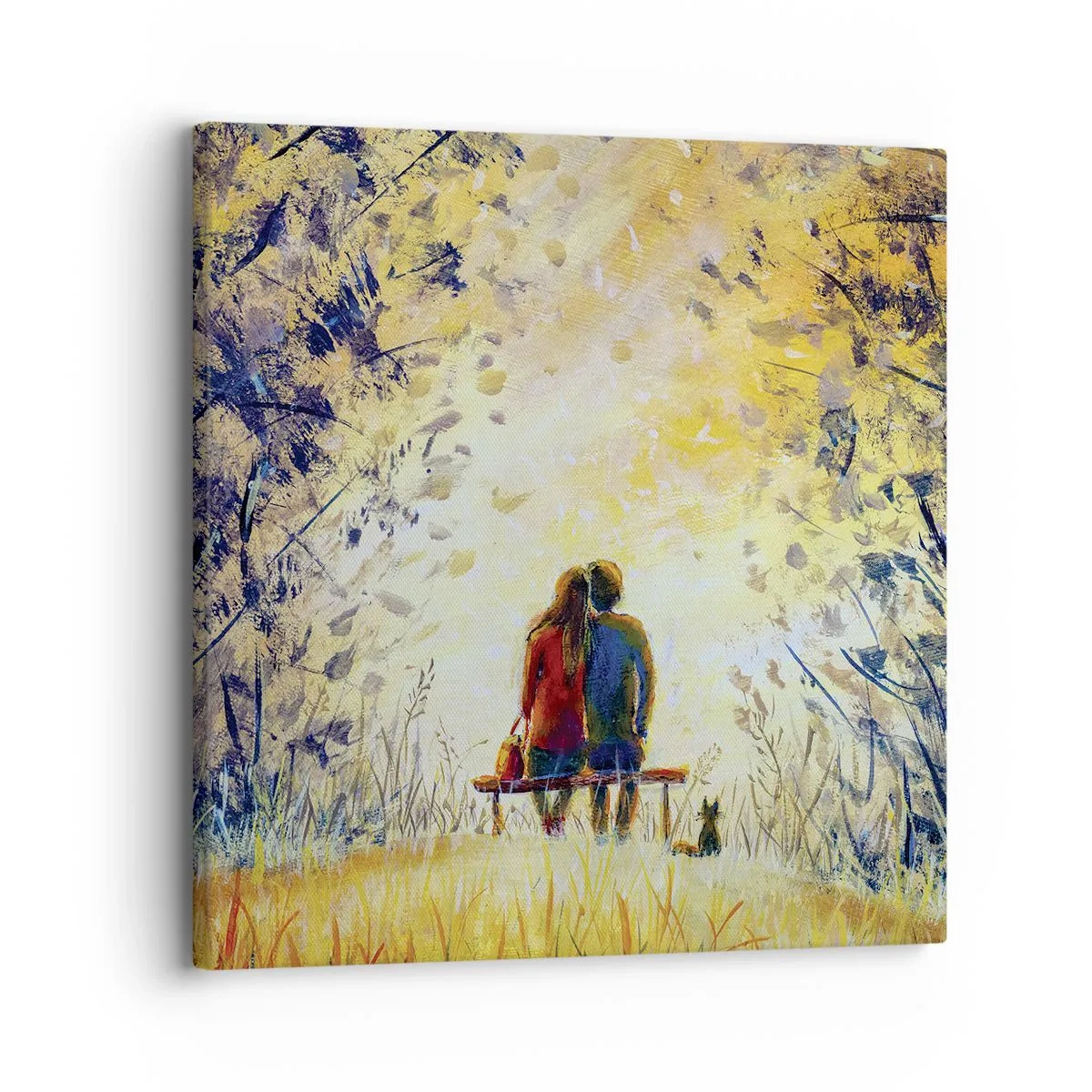 Lærredstryk - Billede på lærred - Et magisk øjeblik - 30x30 cm