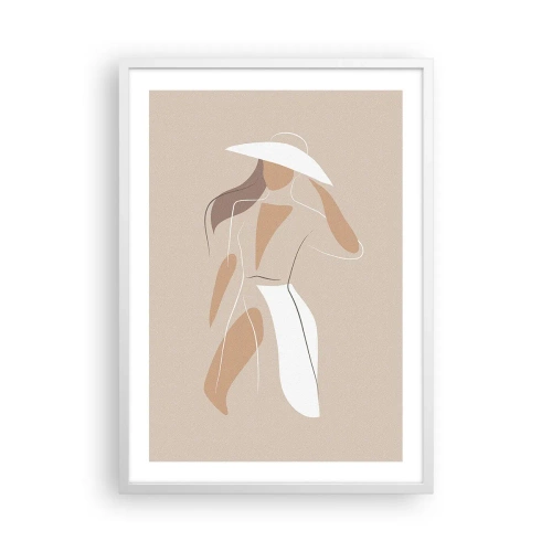 Plakat i hvid ramme - Mode er sjovt - 50x70 cm