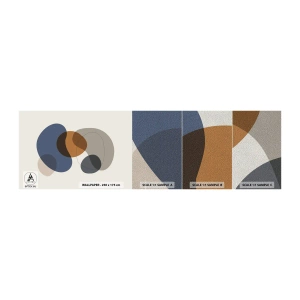 Prøve Fototapet Premium Sand - Dråber af farve - Abstraktion, Stykke, Grafik - 100x30 cm