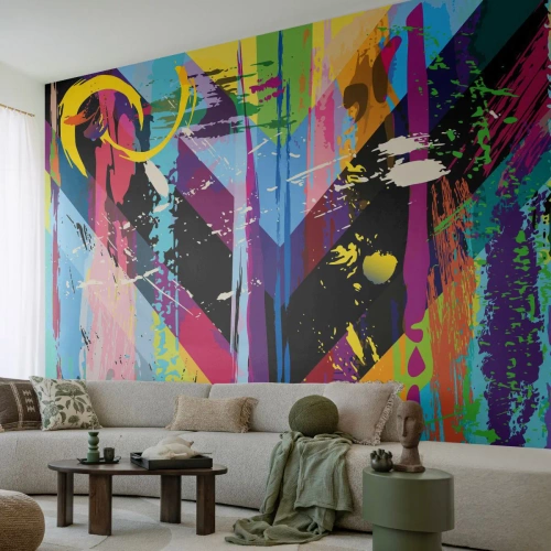 Fototapet Selvklæbende Deluxe Sticker - Fra top til bund - Abstraktion, Stykke, Grafik - 500x350 cm