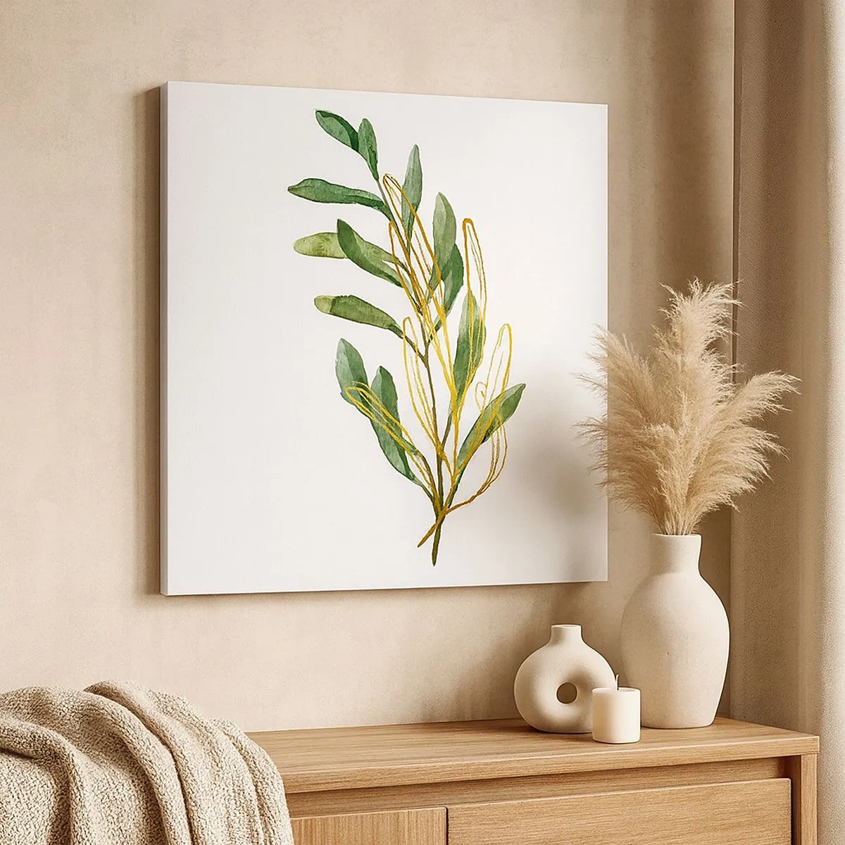 Lærredstryk - Billede på lærred - Alt, hvad der er godt - 30x30 cm