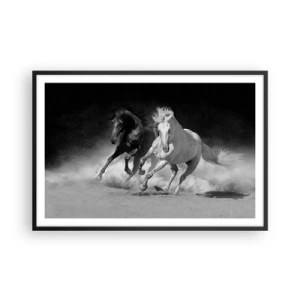 Plakat i sort ramme - Frihedens galop - 91x61 cm