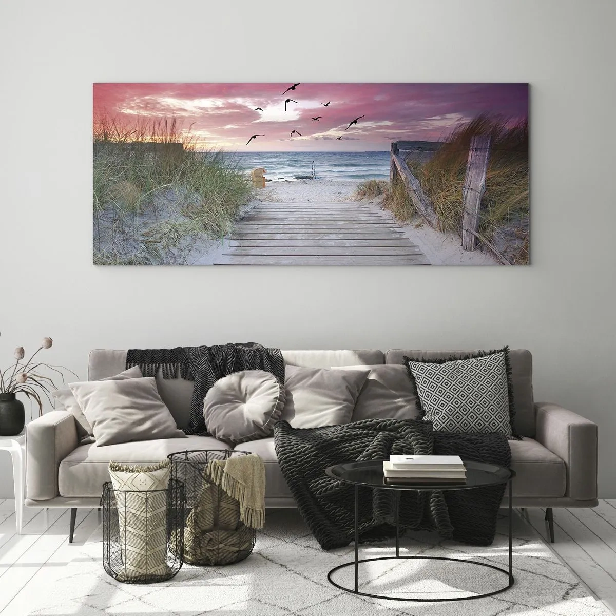 Billede på glas - Baltisk indtryk - 140x50 cm