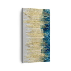 Lærredstryk - Billede på lærred - Forgyldt grænse - 45x80 cm