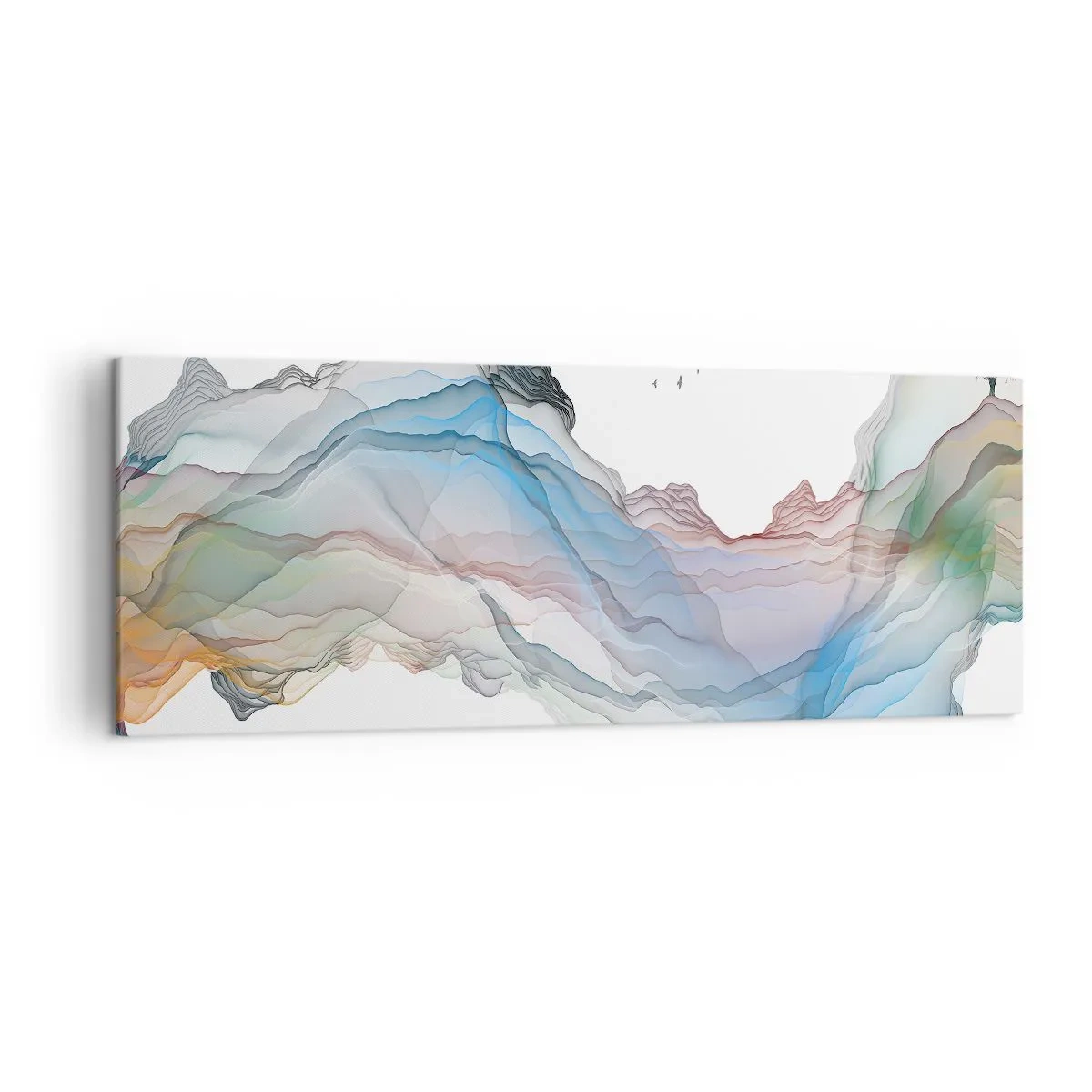 Lærredstryk - Billede på lærred - Mod krystalbjergene - 140x50 cm