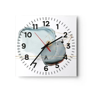 Vægur, Uret - En undersøgelse af dråber - 40x40 cm