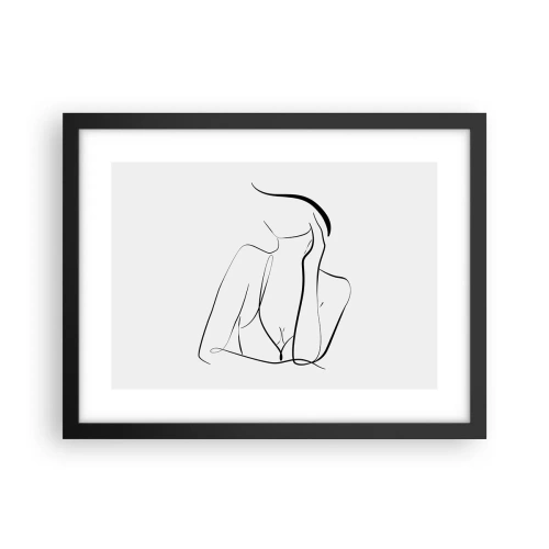Plakat i sort ramme - På bølgen af en drøm - 40x30 cm