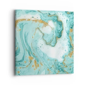 Lærredstryk - Billede på lærred - Under den store bølge i Edo-perioden - 40x40 cm