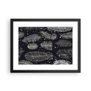 Plakat i sort ramme - Fjerede blonder - 40x30 cm
