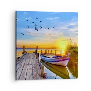 Lærredstryk - Billede på lærred - Farvel, indtil i morgen - 70x70 cm