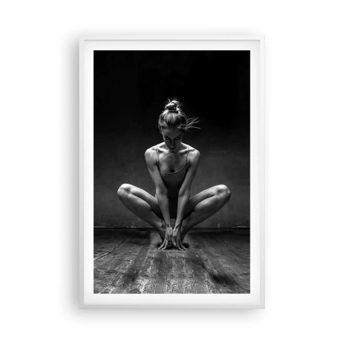 Plakat i hvid ramme - Fokuseret danseenergi - 61x91 cm