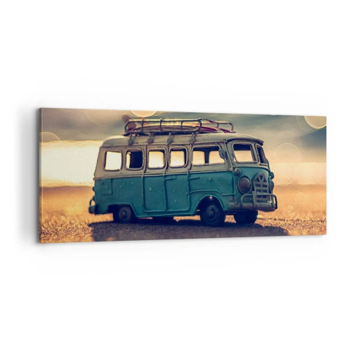 Lærredstryk - Billede på lærred - Enden på idolerne: penge og arbejde - 100x40 cm