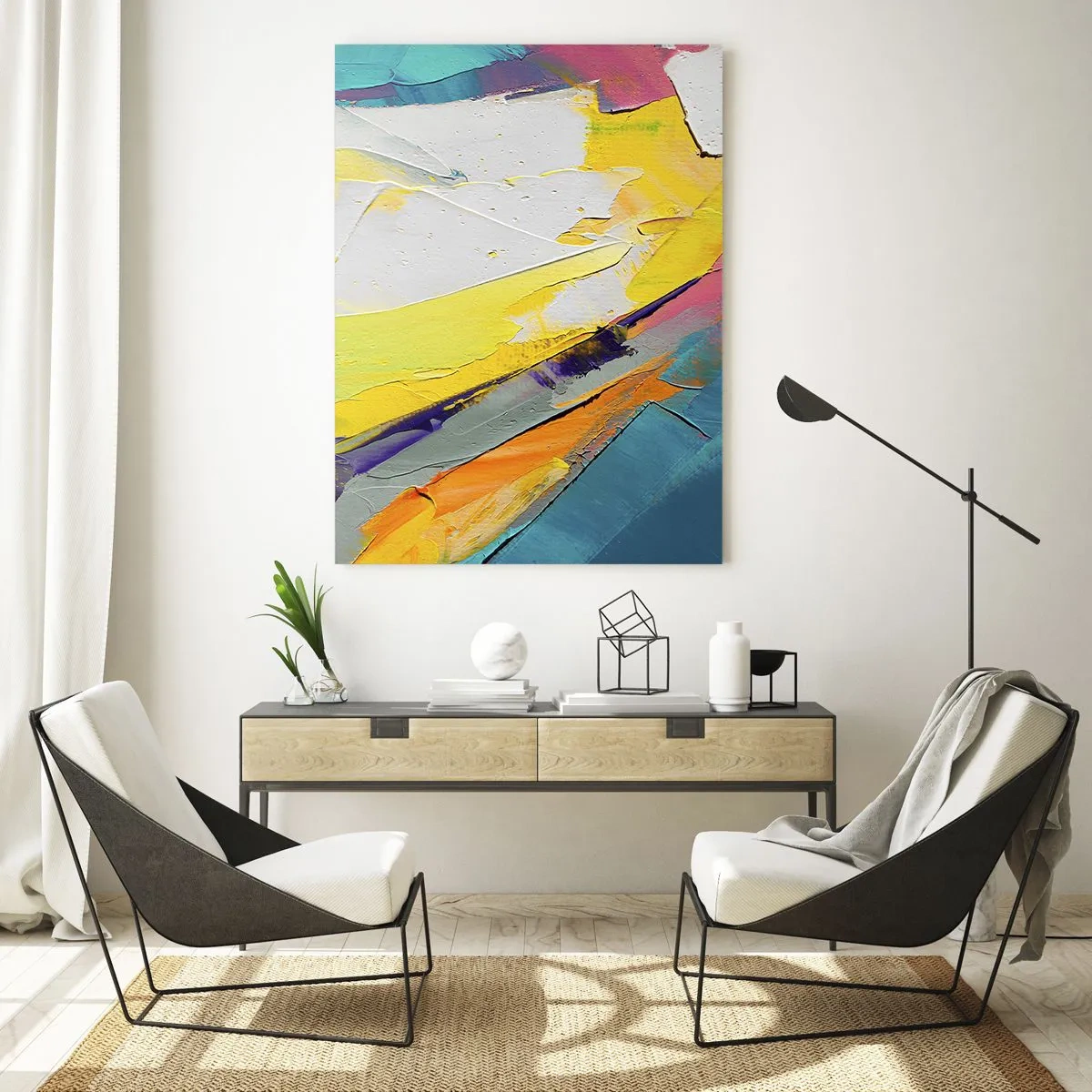 Billede på glas - Lysets anatomi - 50x70 cm
