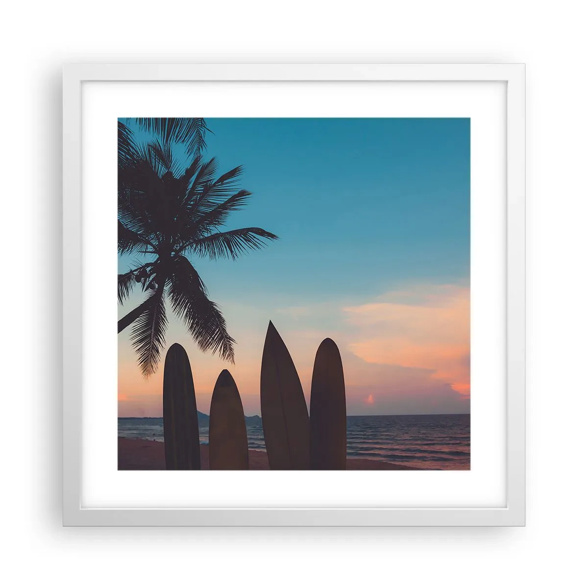 Plakat i hvid ramme - I morgen bliver også sjovt - 40x40 cm