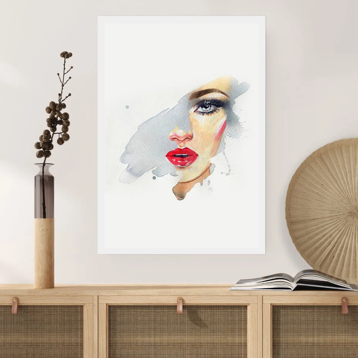 Plakat - Refleksion i en vanddråbe - 40x50 cm