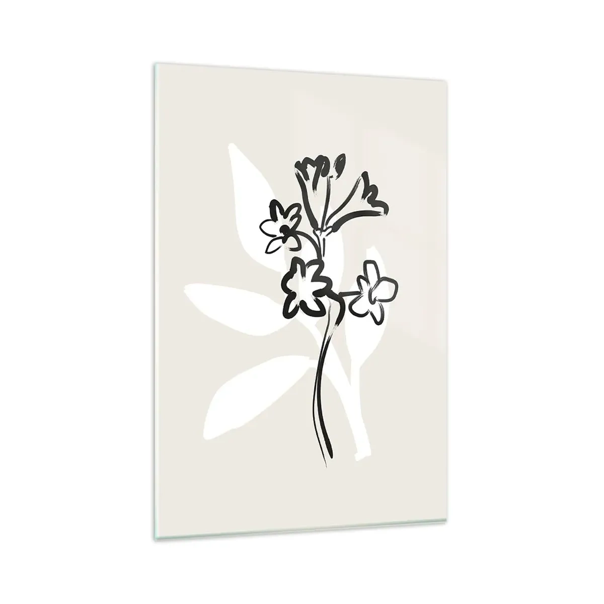 Billede på glas - Skitse til et herbarium - 80x120 cm