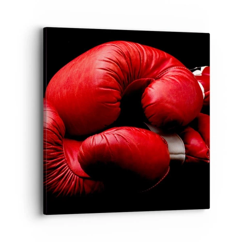 Lærredstryk - Billede på lærred - Kampens spænding bag os - 40x40 cm