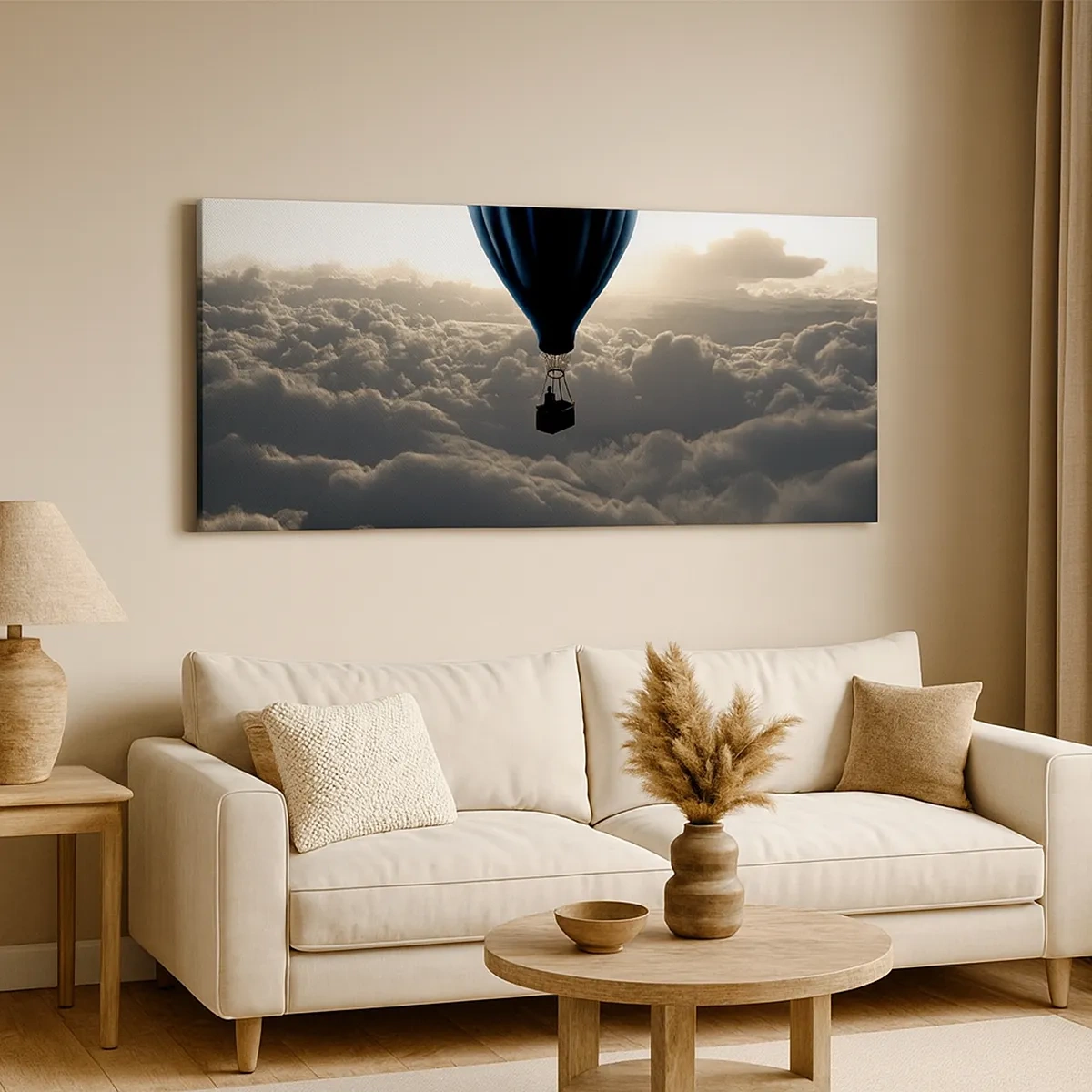 Lærredstryk - Billede på lærred - Vandringsmand over skyerne - 30x30 cm