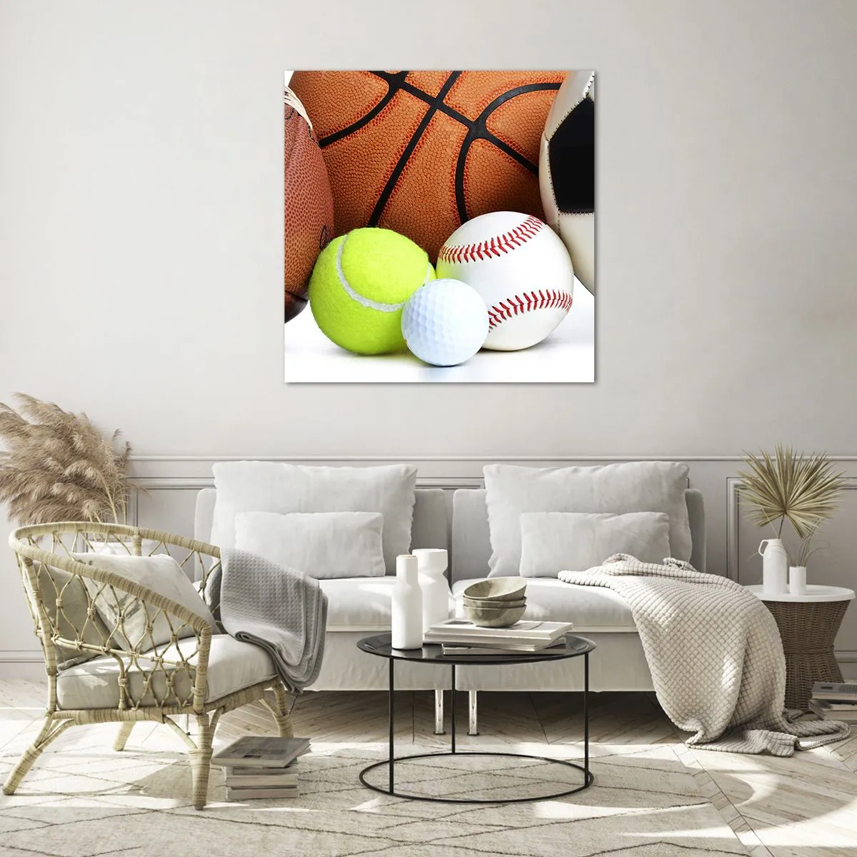 Billede på glas - Forbindelse med bolden! - 30x30 cm