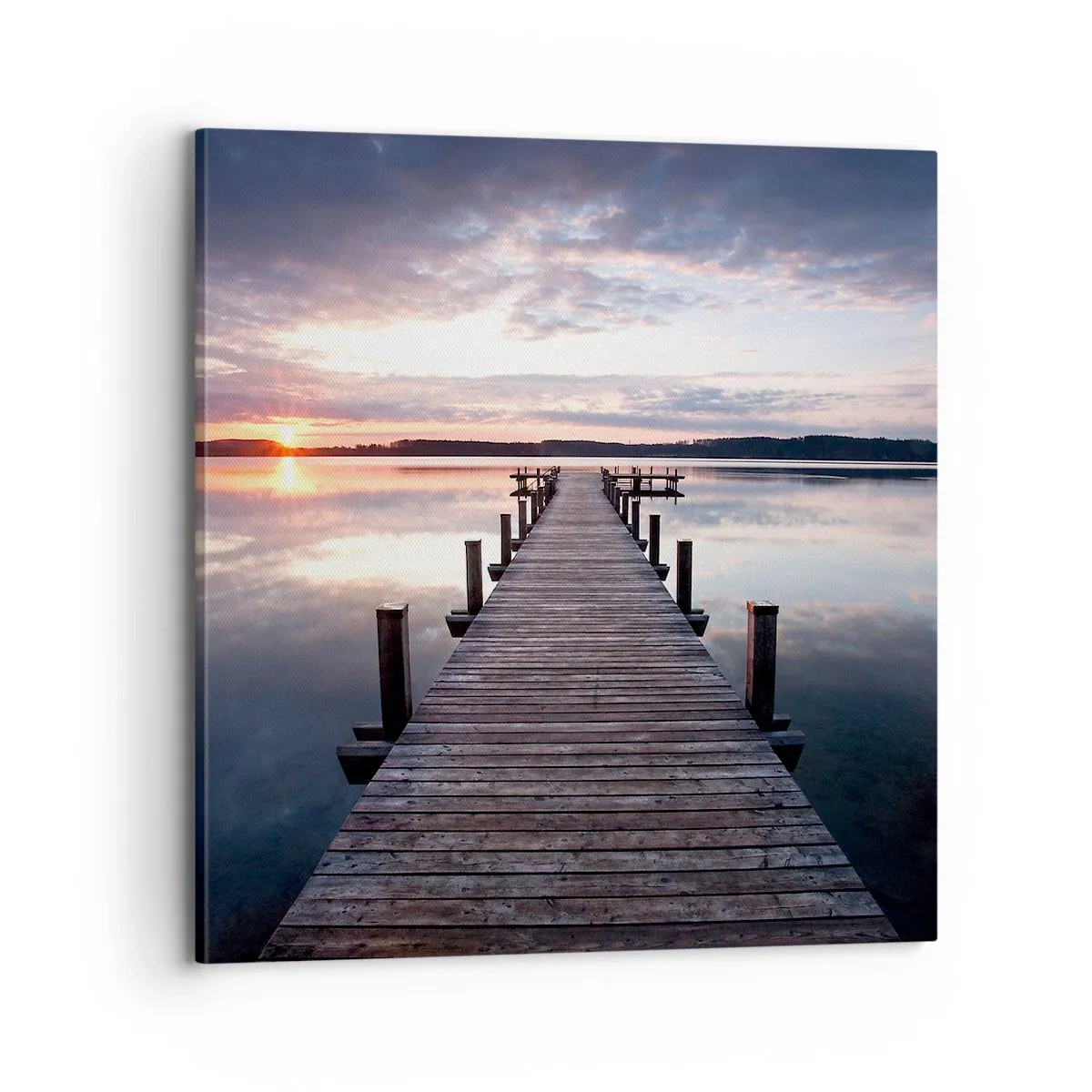 Lærredstryk - Billede på lærred - Den tavse grænse mellem dag og nat - 70x70 cm