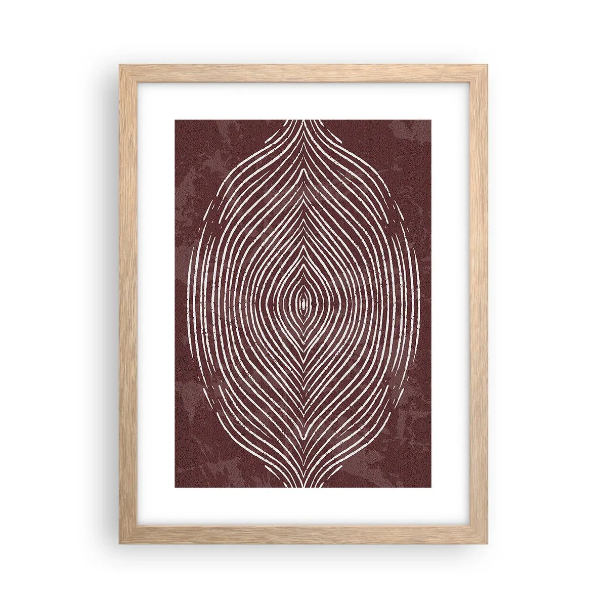 Plakat i ramme af lyst egetræ - Rummet taler - 30x40 cm