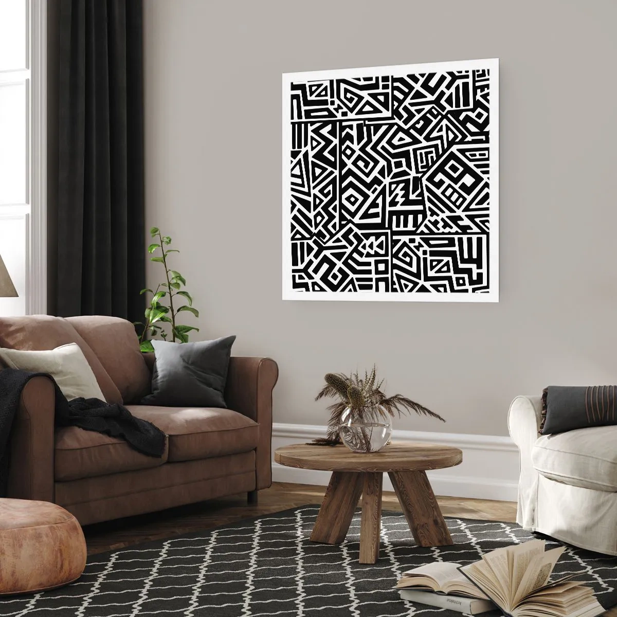 Plakat - Præcolumbiansk sammensætning - 30x30 cm