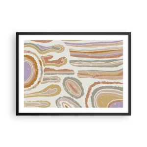 Plakat i sort ramme - Farverige tværsnit - 70x50 cm