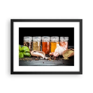 Plakat i sort ramme - For at livet kan smages - 40x30 cm