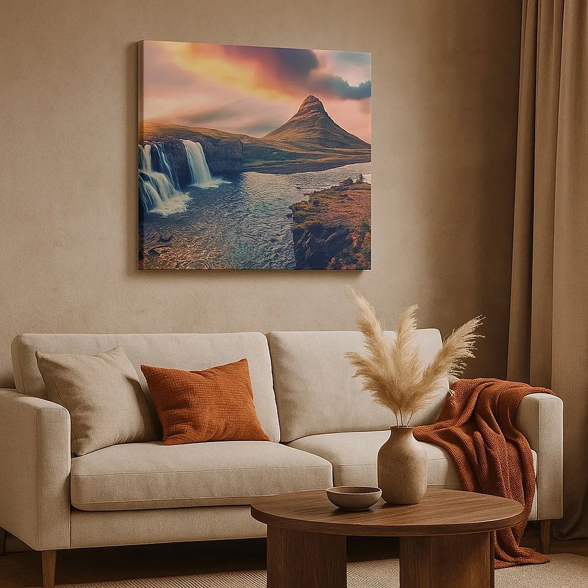 Lærredstryk - Billede på lærred - I naturens majestæt - 30x30 cm