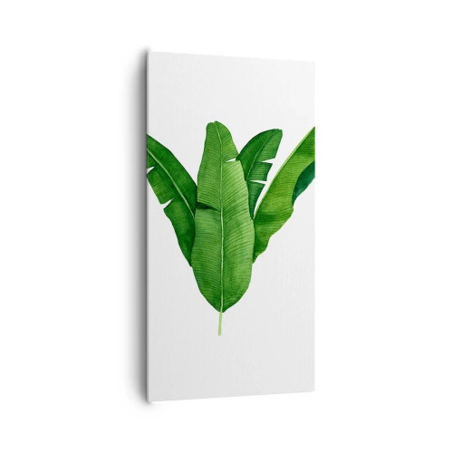 Lærredstryk - Billede på lærred - Grøn symmetri - 65x120 cm