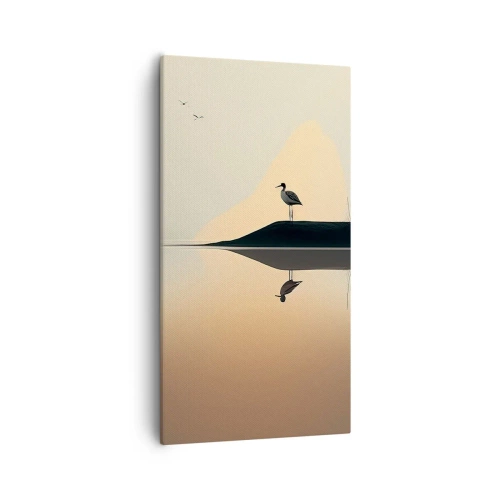 Lærredstryk - Billede på lærred - Herre på søen - 55x100 cm