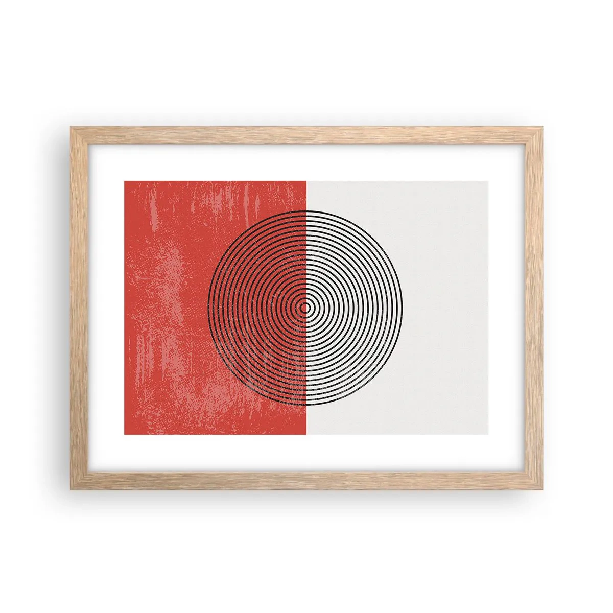 Plakat i ramme af lyst egetræ - Lige til sagen - 40x30 cm