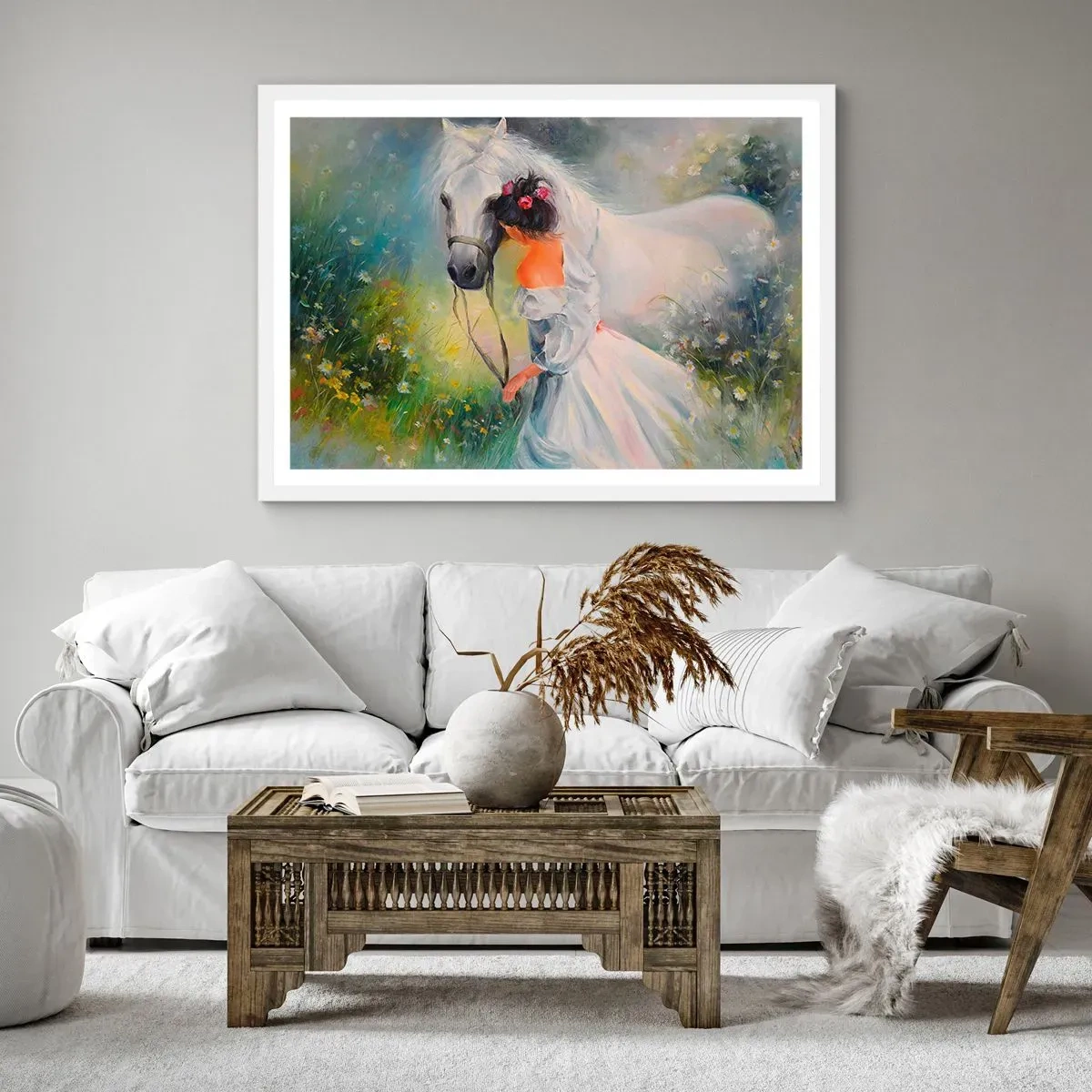 Plakat i hvid ramme - Som fra en smuk drøm - 40x30 cm