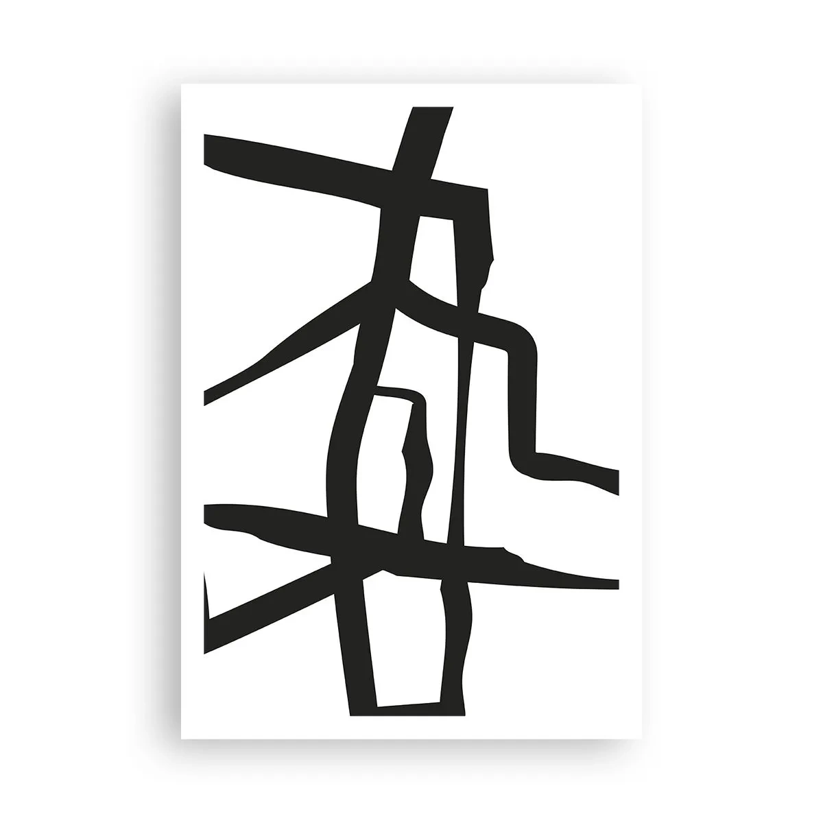 Plakat - Sort og hvid konstruktion - 70x100 cm