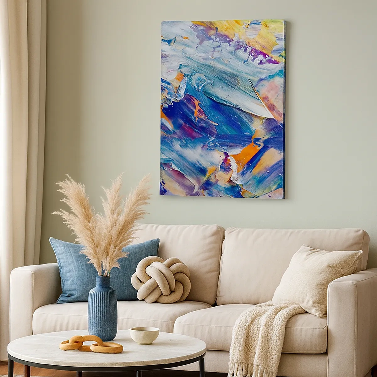 Lærredstryk - Billede på lærred - Forvirring af farver - 50x70 cm