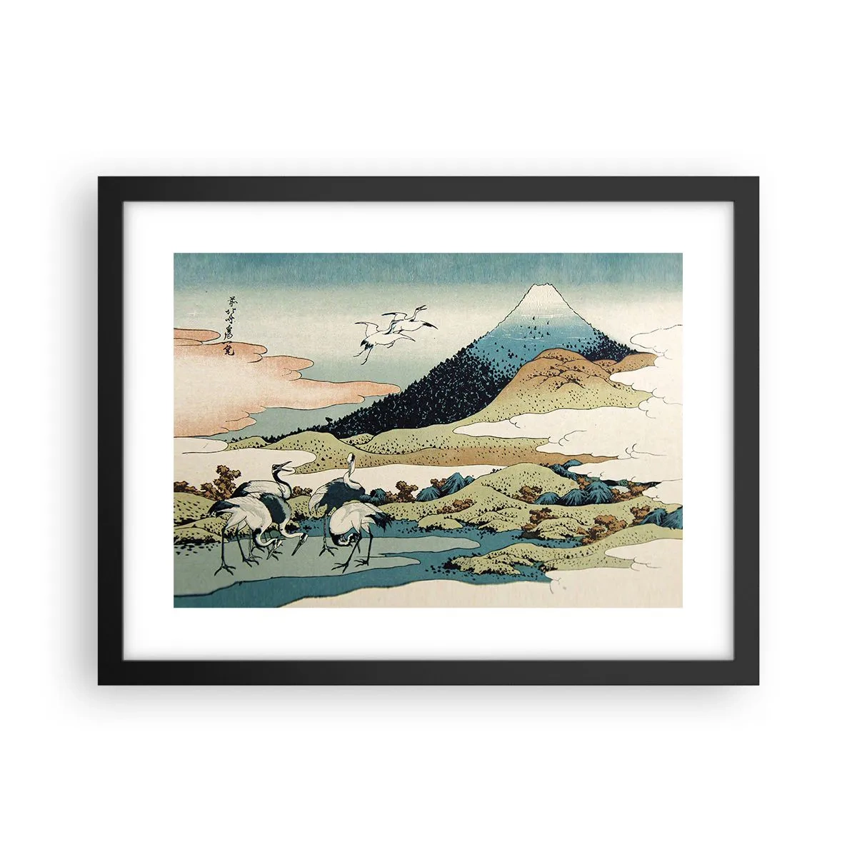 Plakat i sort ramme - I japansk ånd - 40x30 cm