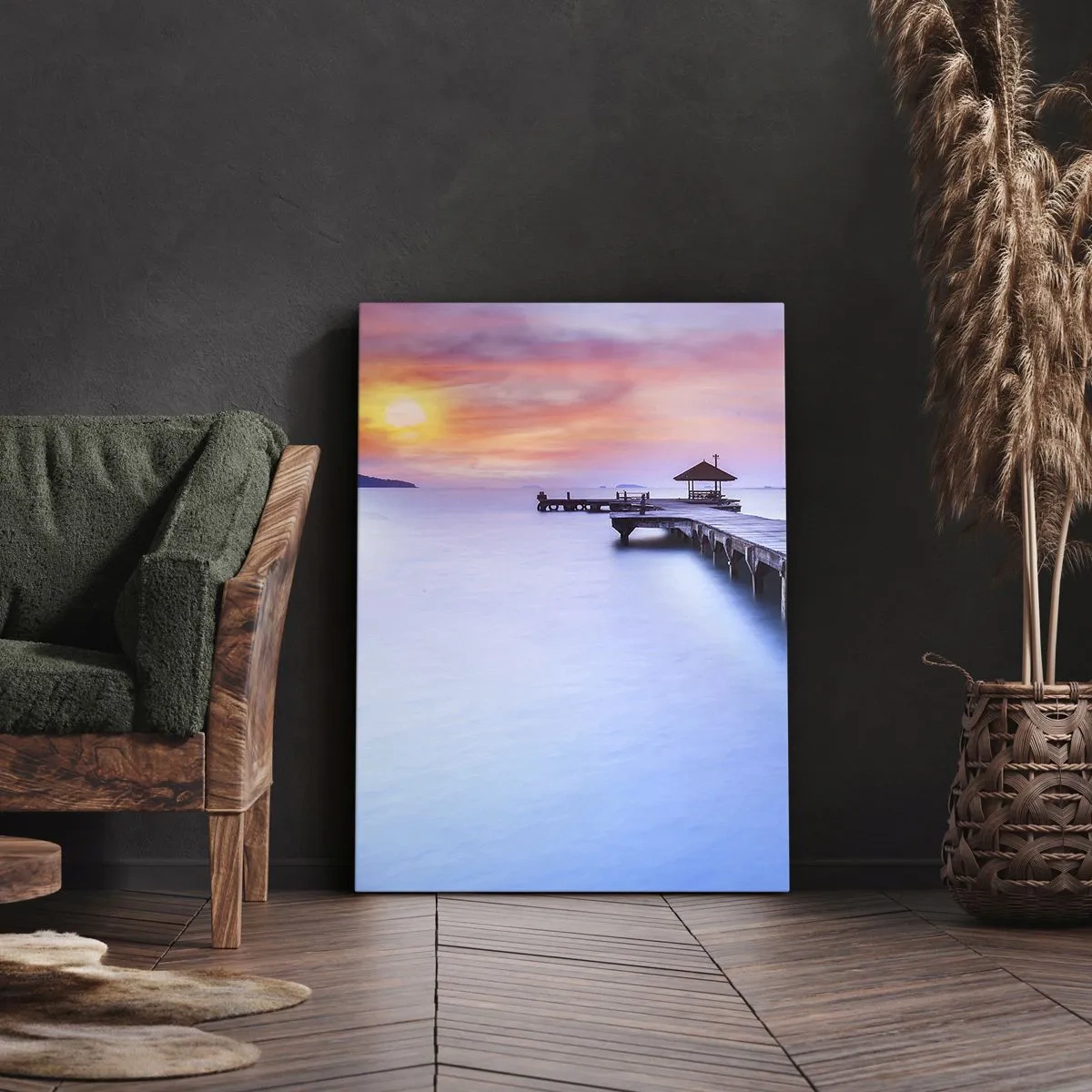 Lærredstryk - Billede på lærred - Et hav af ro til horisonten - 50x70 cm