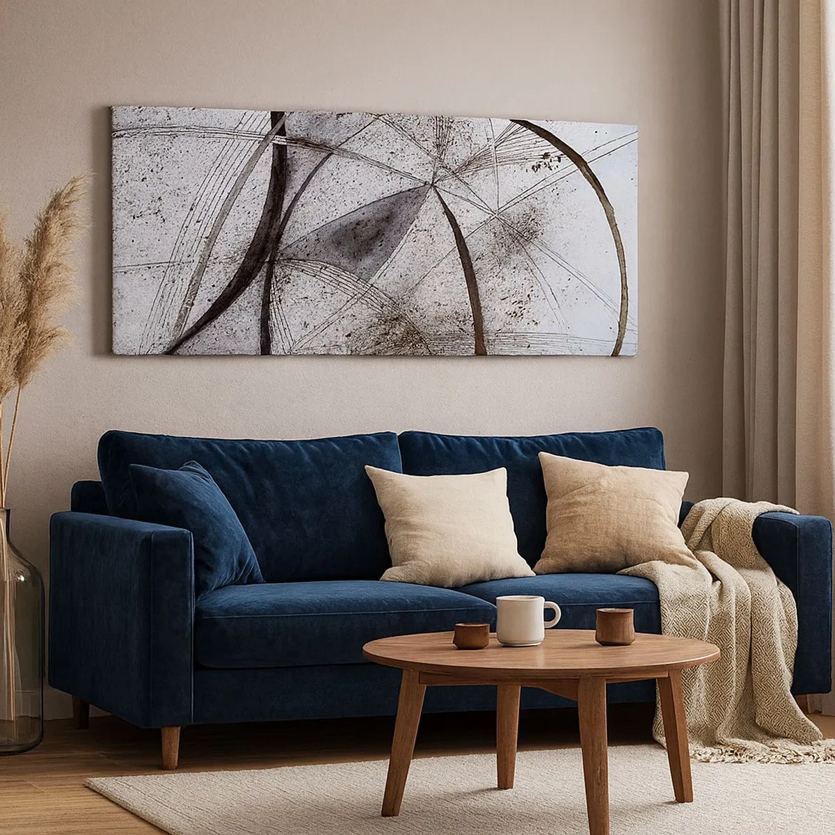 Lærredstryk - Billede på lærred - Futuristisk fantasi - 100x40 cm