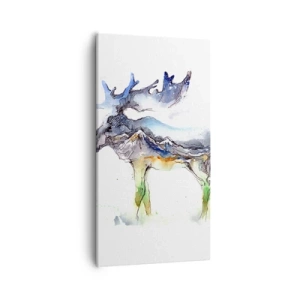 Lærredstryk - Billede på lærred - Helten i en vinterfortælling - 55x100 cm