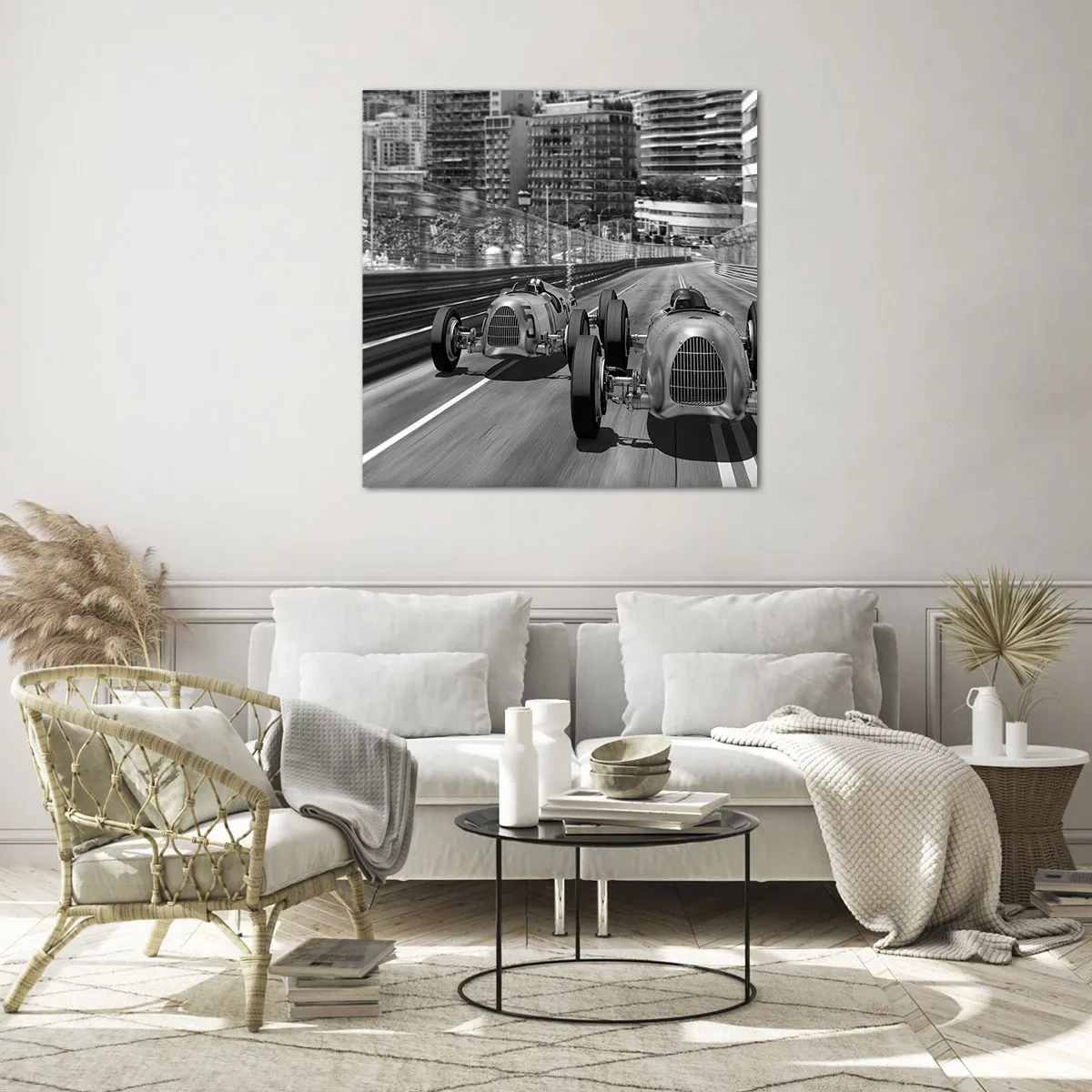 Billede på glas - Der var engang i Monte Carlo - 50x50 cm