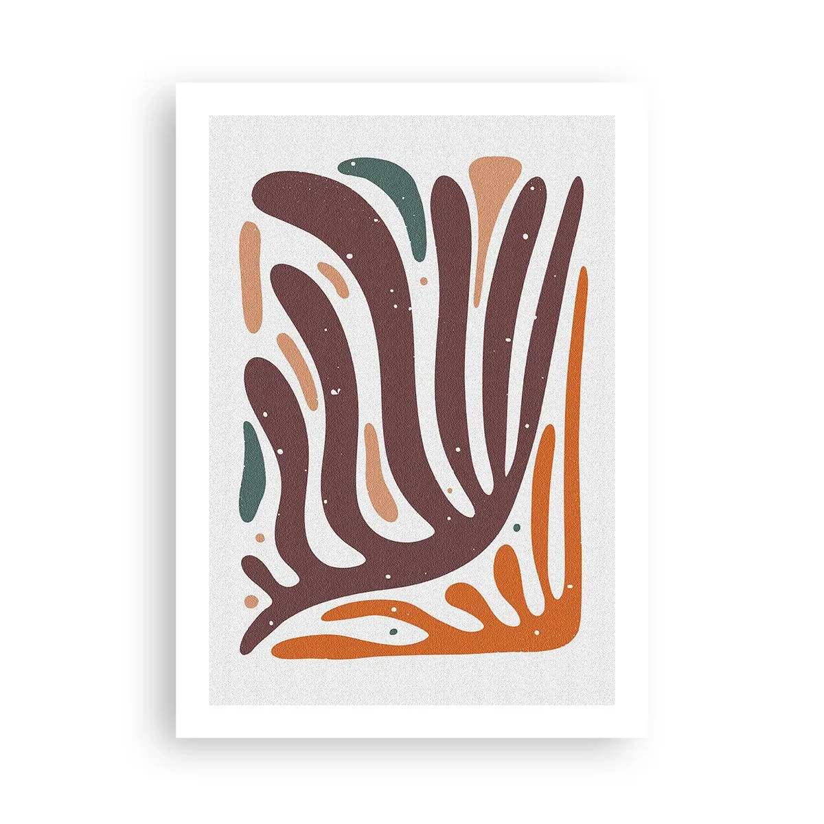 Plakat - Strålende organisk komposition - 50x70 cm