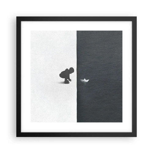 Plakat i sort ramme - Stor ekspedition - 40x40 cm