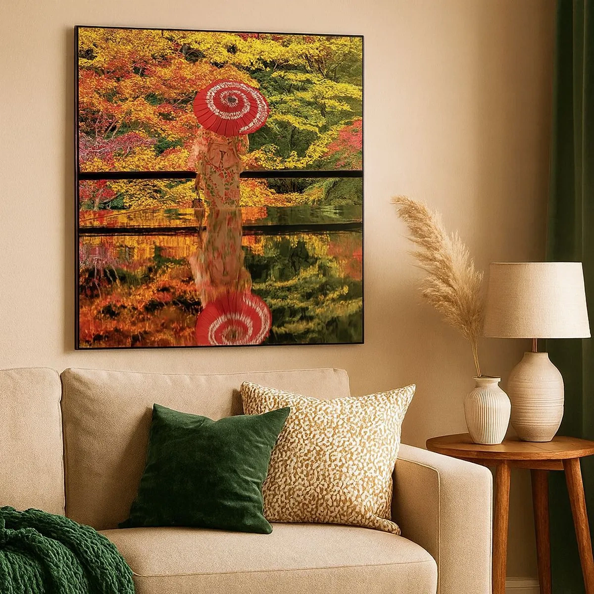 Lærredstryk - Billede på lærred - I naturens tempel - 30x30 cm