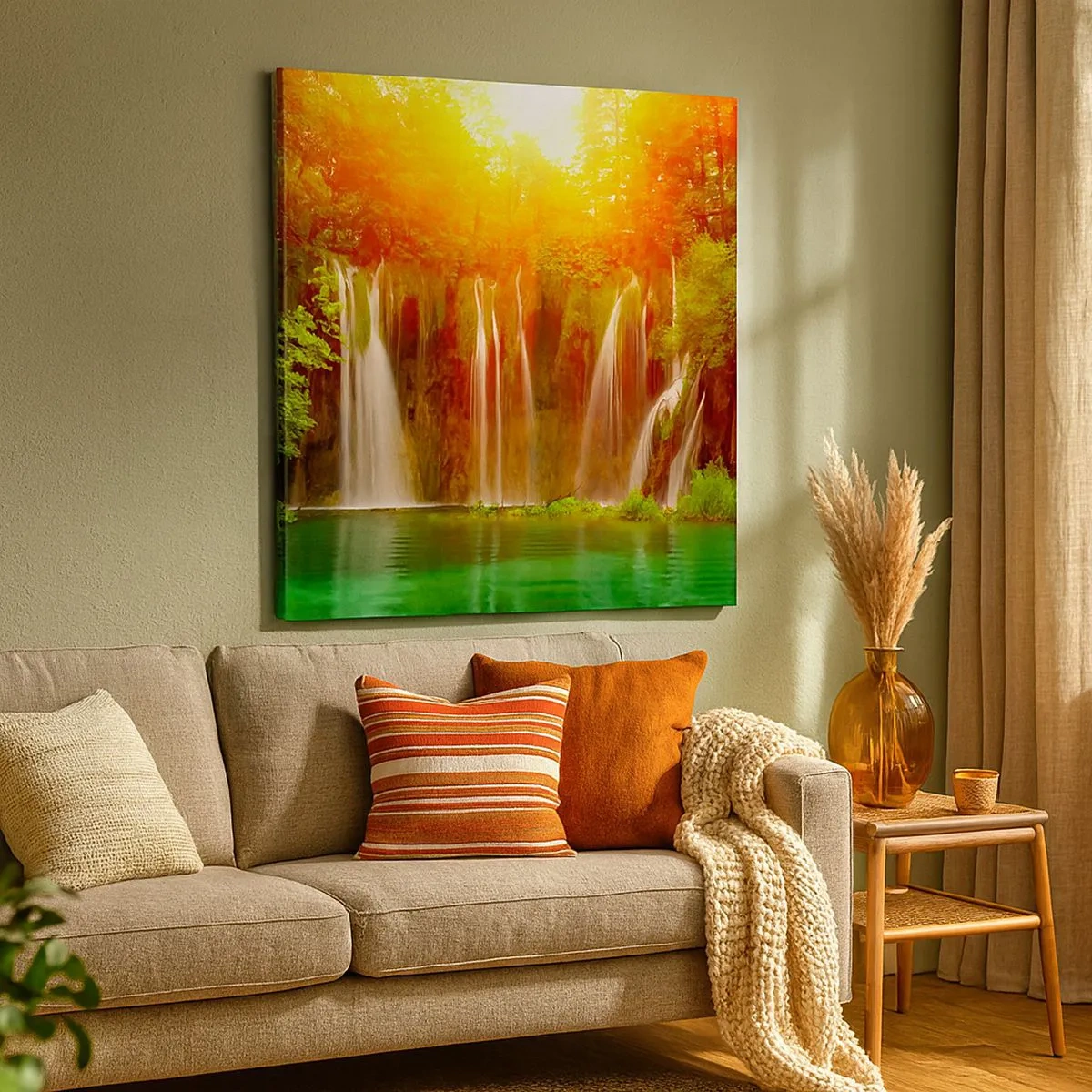 Lærredstryk - Billede på lærred - I solskin og skygge - 30x30 cm